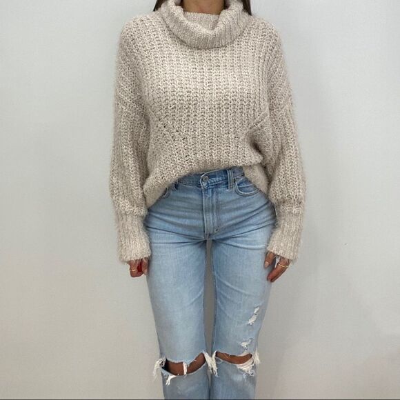 NWT Anthropologie Fuzzy Knit Turtleneck Sweater - Picture 6 of 6